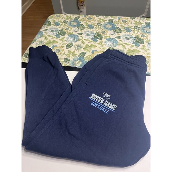 Nike Notre Dame Softball Blue Sweatpants Joggers Size Small - Picture 2 of 10